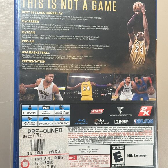 GREAT DEAL! Barely used NBA 2K17 for PS4 - Playstation game disc! - Picture 3 of 3